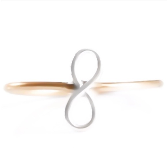 ♾Mixed Metal/Two Toned Infinity/Love Stacking Ring - Picture 3 of 9